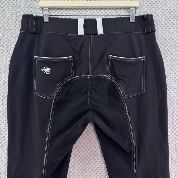 Piper by Smartpak Pants Womens 40R Black Equestrian Fitted Trouser Faux Suede - Picture 8 of 16